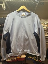 Vintage 90s Nike White Tag Blue Dri-Fit Athletic Sweater