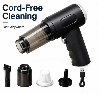 Wireless Car Vacuum Cleaner 9000Pa USB Rechargeable Mini Wet Dry Handheld