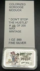 Scrooge McDuck 'Don't Stop The Hustle' 1 Oz .999 Silver Colorized Bar #110/200!