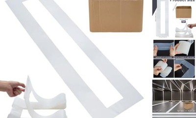  2 Pcs 4x92 Inch Parking Lot Line Stencil with Paper Box, Foldable Parking Lot 