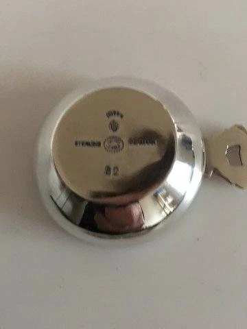 Salero Georg Jensen plata esterlina bellota nº 62 con cuchara de sal Foto 3 de 4