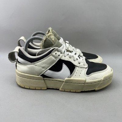 Nike Dunk Low Disrupt Shoes Women Size 8.5 White Black Chunky Sole Lace Sneakers