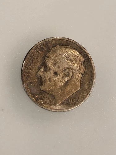 1952 S Roosevelt Dime. Fine Condition. Toned