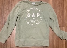 Boy's GAP Kids Green Sweatshirt Size Youth Large 10 - 12 NWOT