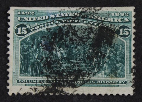 CKStamps: US Stamps Collection Scott#238 15c Columbian Used Lightly Crease