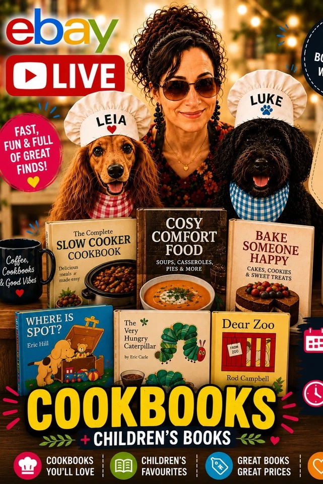 COOKBOOKS and CHILDREN'S BOOKS 📚🧑‍🍳 FRI 6PM ❤️