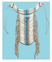 Turquoise Indian Style Med Buffalo Bone Breast Plate Beaded Plates Chest Shield Turquoise Indian Style Med Buffalo Bone Breast Plate Beaded Plates Chest Shield