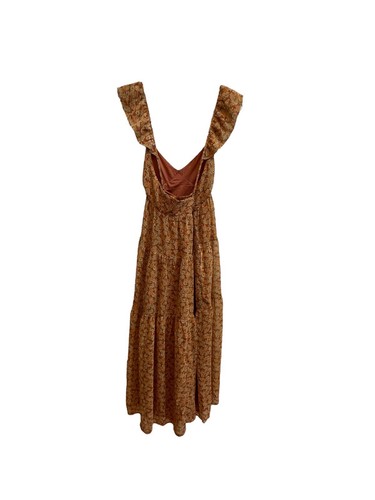 Madewell Floral Georgette Ruffle-Sleeve Tiered Midi Dress Daisy Meadow Sz 14 NEW - Picture 11 of 11
