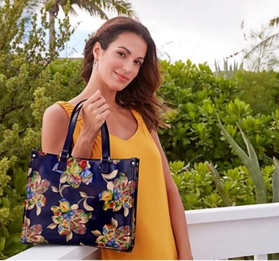 NEW-A393754 Patricia Nash Leather Ava Medium Tote with Crossbody