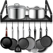 Hanging Pots  Pans Rack,wall Mounted Pots Pans Organizer Holder Rack