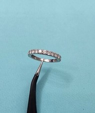 Platinum Round diamond half eternity ring