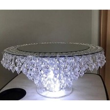 14inch Mirror Top Crystal Cake Stand For weddings