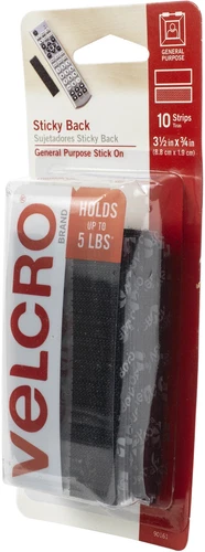 VELCRO Sticky Back Strips 3.5 Inches 10 Sets Black 90161-image