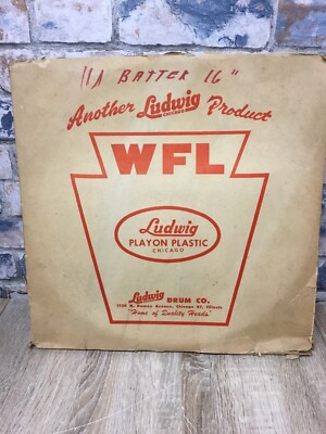 Vintage 50er Jahre WFL LUDWIG DRUMS 16'' Schlagzeugkopf Playon