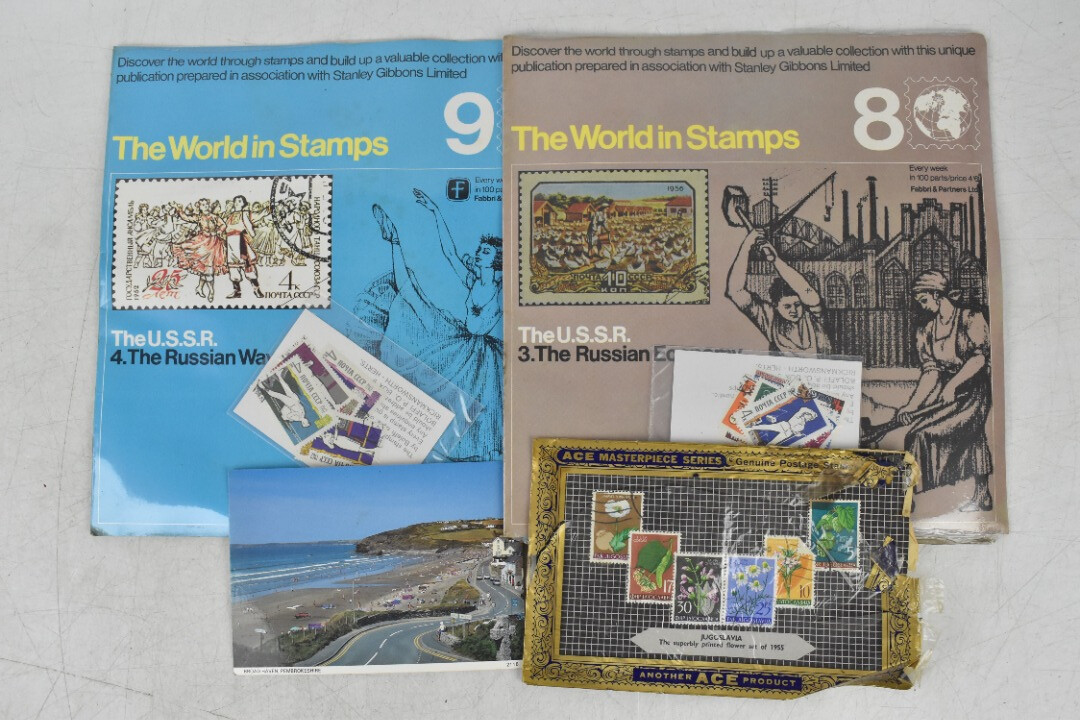 Bundle Of Various Assorted Stamps On Paper, Loose & In Albums