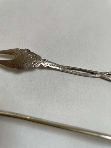 Konvolut Besteck Silber 830 Messer Perlmutt antik - Bild 3 von 4