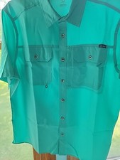 Eddie Bauer Men's Short Sleeve UPF 50 Protection Woven Tech Shirt New Xl