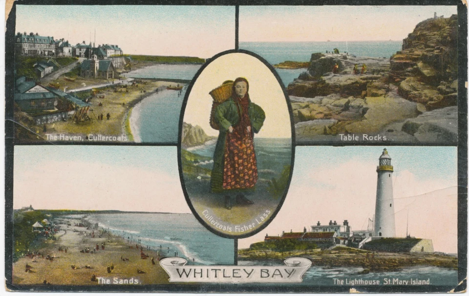 GB „WHITLEY-BAY.R.S.O / NORTHUMBERLAND“ double circle 25mm on very fine vintag - Image 2 of 3