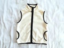 White Fleece Vest Black Trim Energie Polar 2000 Ladies Size Small Y2k Aesthetic