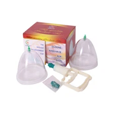 Natural Breast & Buttocks Enlargement Vacuum Pump Kit Dual Cup Enlarger Massager