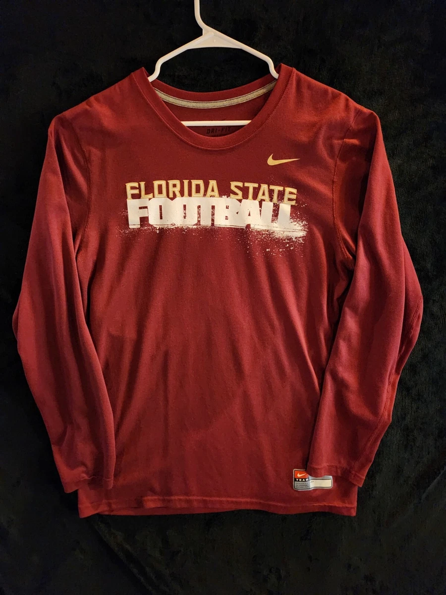 Nike Shirt Mens Large Florida State Seminoles Dri Fit FSU Long