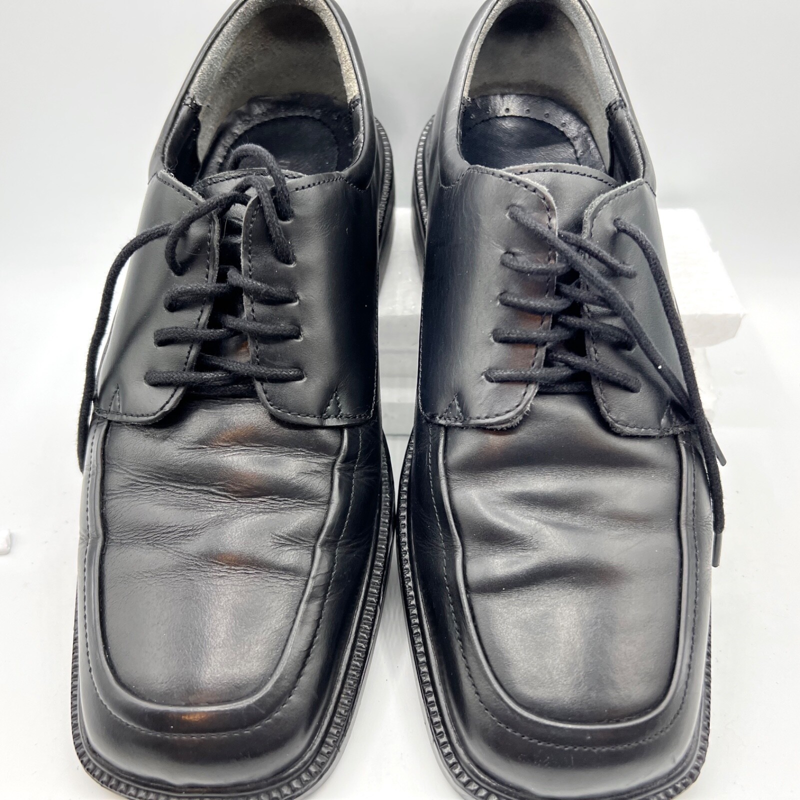 SAOLA Scarpe eleganti uomo Mantle. Taglia 9. Pelle nera delicatamente indossata