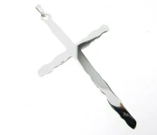 Pendant Cross 3 inch  Religious large white or yellow