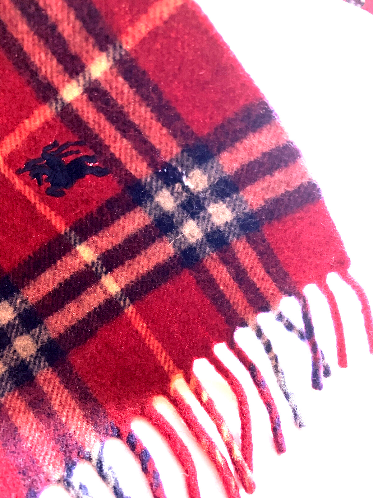 Burberry Vintage  Red Classic House/Nova Check Lambs Wool image 6
