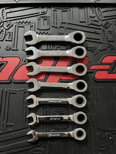 Snap on Stubby Ratchet Spanners 8-14mm Set OXKRM707 - Picture 1 of 3