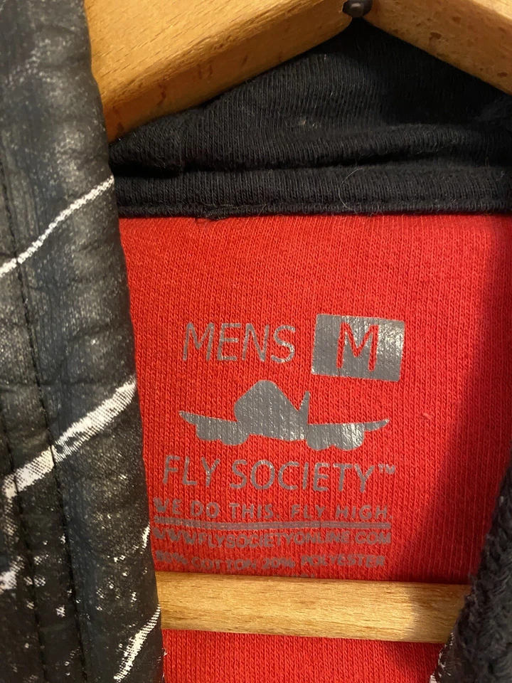 Sudadera con capucha Fly Society para hombre ropa de calle talla mediana Foto 3 de 3