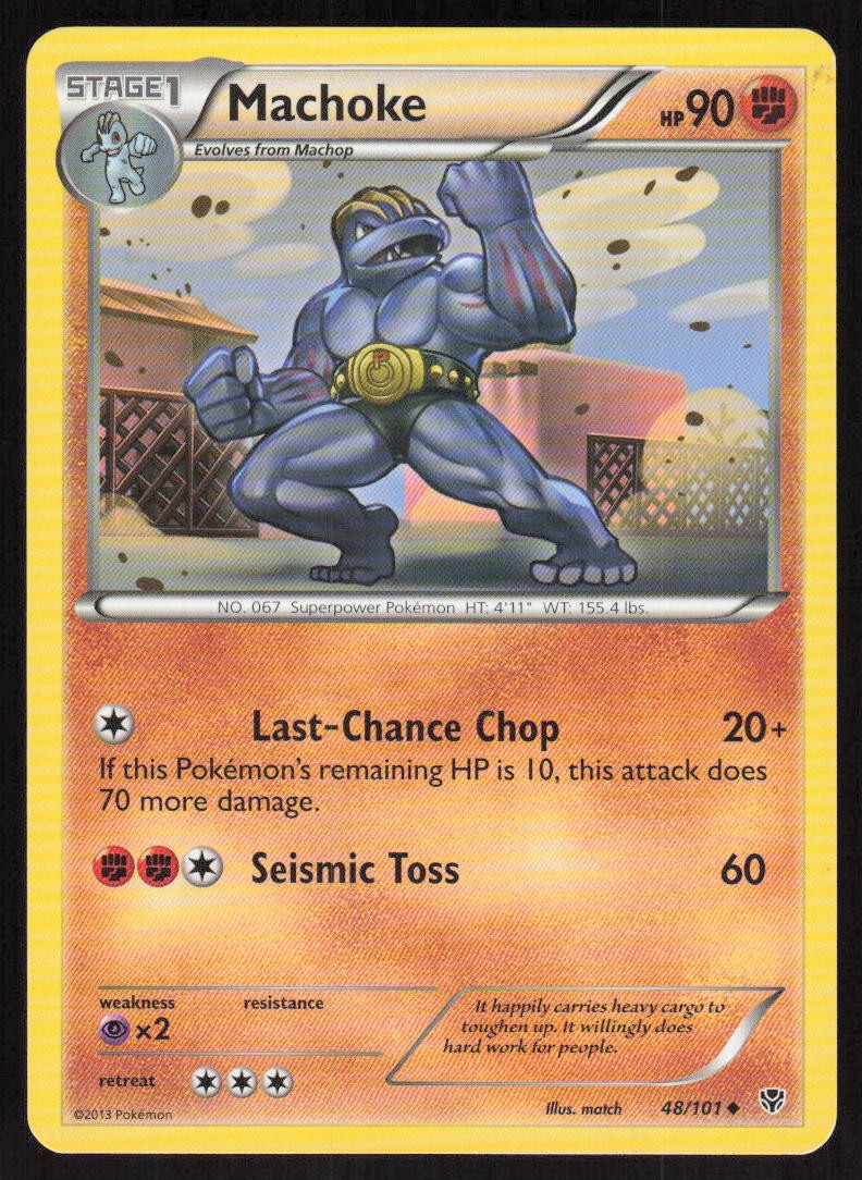 Pokemon Machoke Uncommon 48/101 Plasma Blast LP
