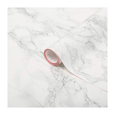346-0306 Decorative Self-Adhesive Film, 17" x 78" Roll Grey Marble