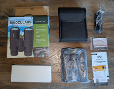 Portix High-Powered 12X42 Waterproof Binoculars, Case AND Phone Camera Adapter 