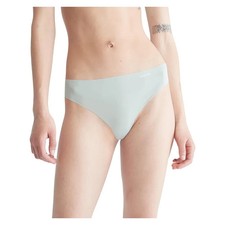 Calvin Klein Women's Invisibles Seamless Thong Panty - Sage Meadow - M - Defect