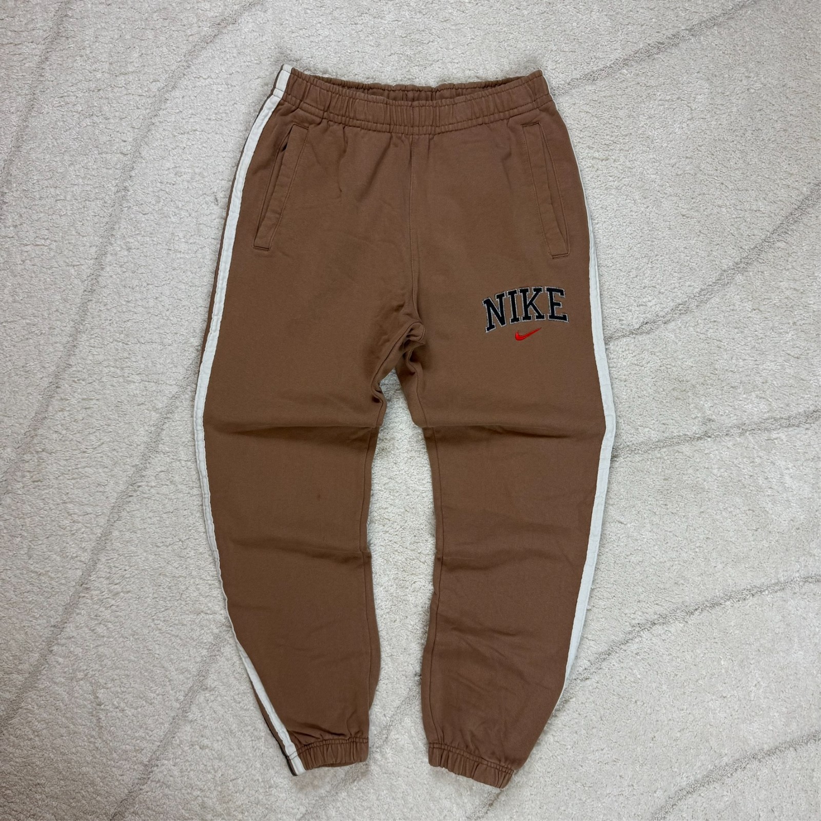 Vintage Nike Varsity Collegiate Brown Sz Medium Full Zip & Joggers Set Tracksuit image 5
