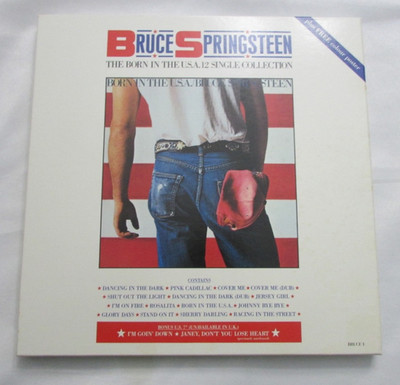 BRUCE SPRINGSTEEN BORN IN THE U.S.A. w/ POSTER BOX 7'' NM/NM VINYL LP L23