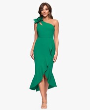 Xscape Women's Asymmetrical Ruffled High-Low Dress - Green-4