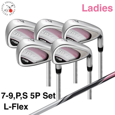 PRGR Ladies SWEEP Iron Wedge 7-9,P,S 5p Set NEW Spring Graphite Pink L-Flex New