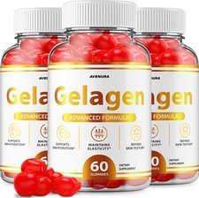 (3 Pack) Gelagen Gummy – Gela Gen Gummies Natural Ingredients for Healthy Skin