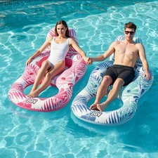 Pool Floats for Adults,Inflatable Chair Lounger Floaties with Drink