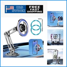 Innovative 360° Car Phone Holder - Magnetic, Residue-Free Adhesive, Sleek Design