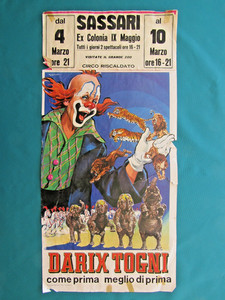 Italian Circus Advertising Poster scarce original