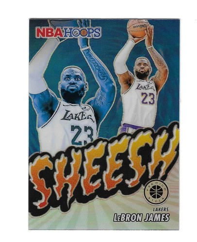 LEBRON JAMES 2023-24 PREMIUM STOCK " SHEESH " SILVER PRIZM #17 $40.00 LA LAKERS