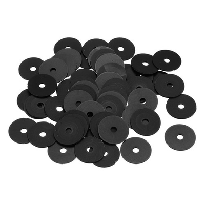 #ad #ad 55Pcs M6 Nylon Flat Washers Plastic Washer 6mm ID 20mm OD 1mm Thick Black $13.79