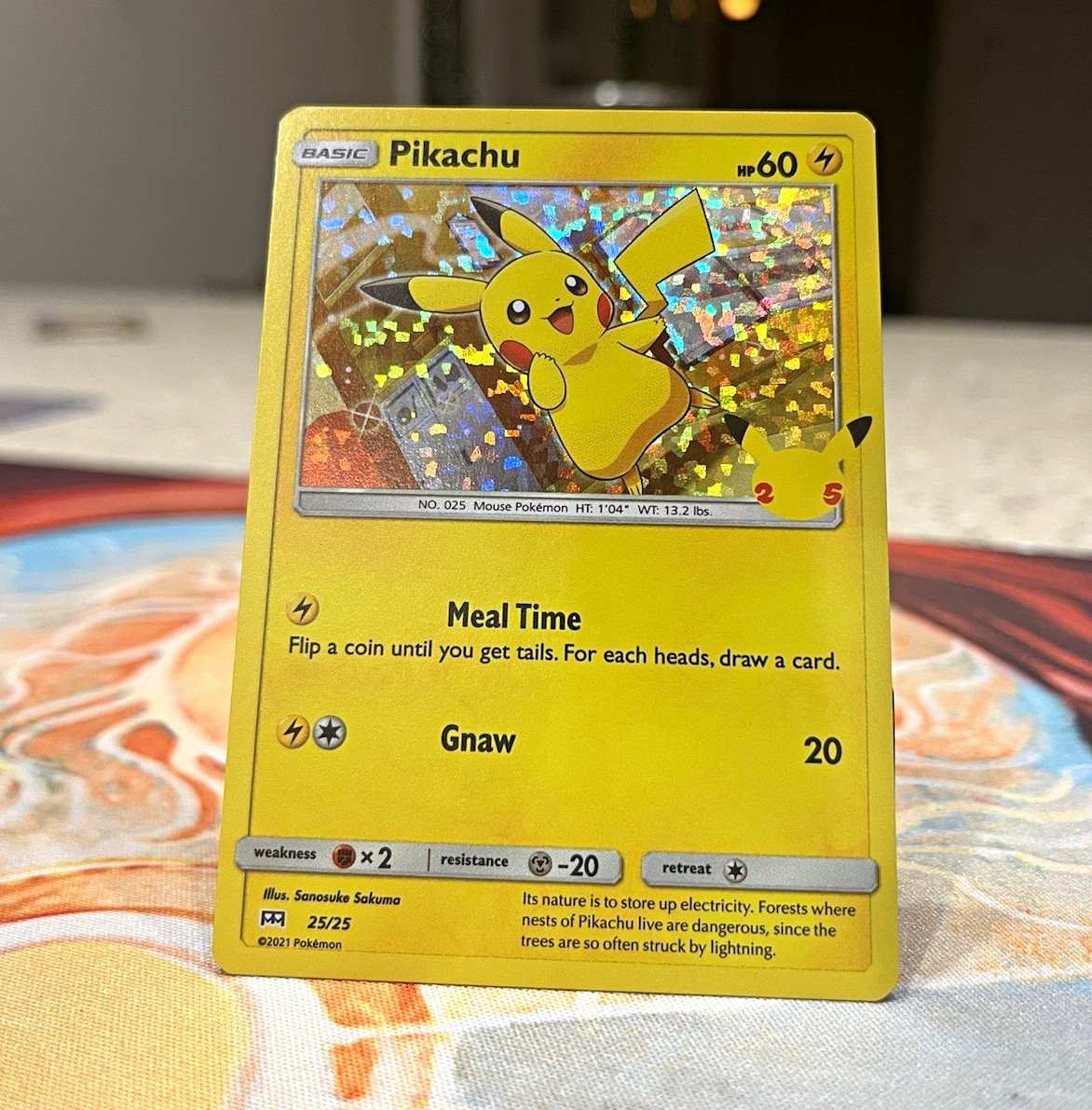 Pokemon TCG Pikachu 025/025 McDonald's 25th Anniversary Holo Promo EN 60HP