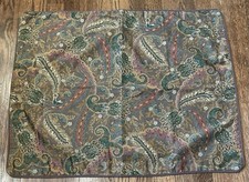 Vintage Ralph Lauren Rue des Artistes Pillow Sham Cover Case Paisley Corded Trim
