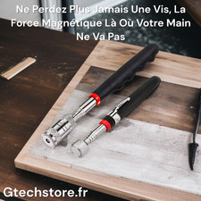 Bâton Magnétique Outil De Ramassage Extensible Télescopique Vis, Écrou, Boulons