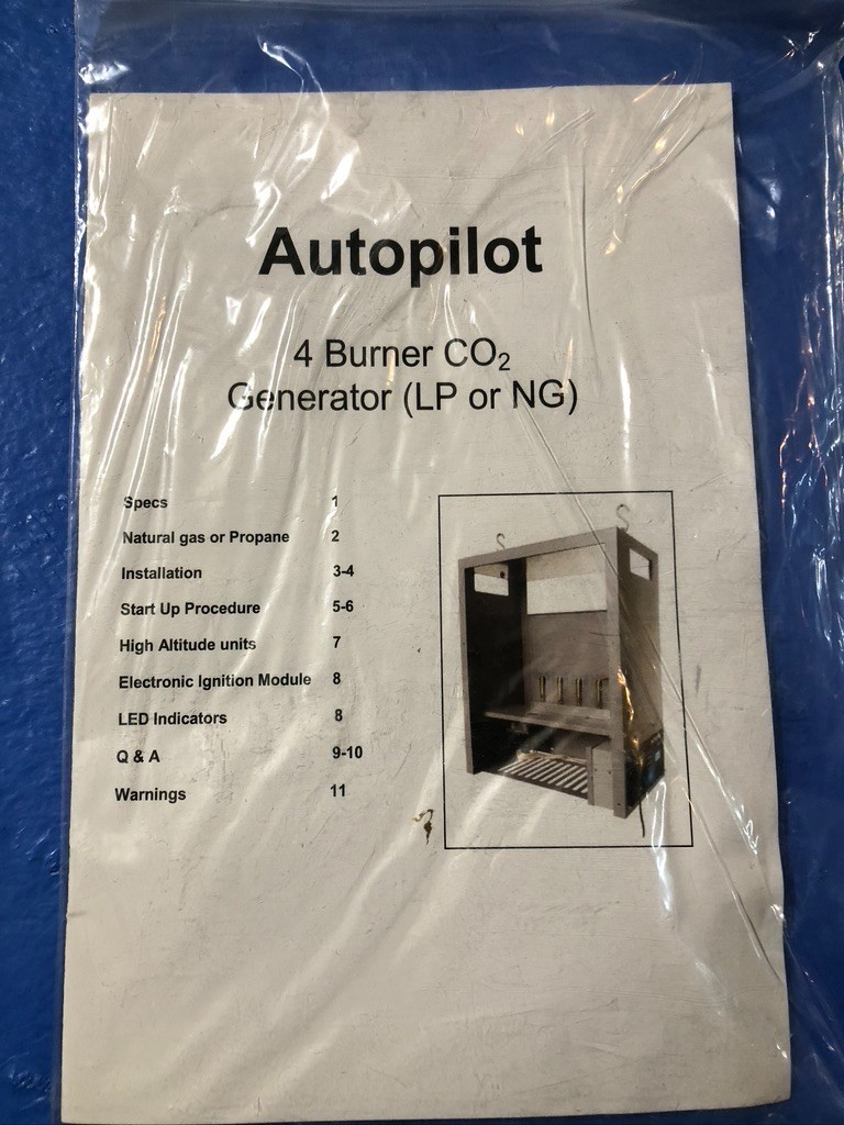 Hydrofarm Autopilot 4 Burner Co2 Generator (Used in Original Box) 