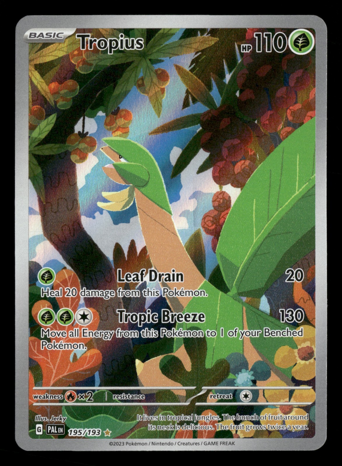 Tropius - 195/193 - Illustration Rare - Paldea Evolved - Pokemon Card - NM/M
