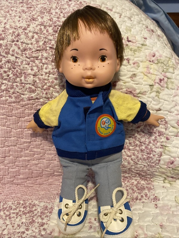 Fisher Price 1974 “MY FRIEND JOEY” 14” Lapsitter Boy Doll #206 With Jacket